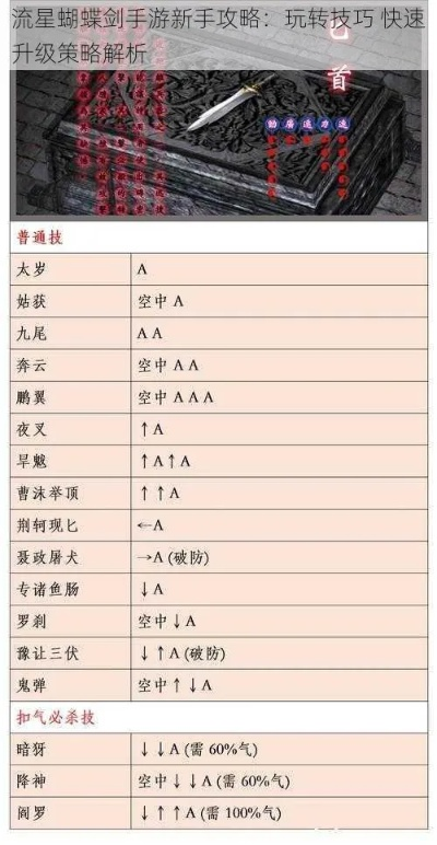 流星蝴蝶剑.net连招表失效了？2026年最新武器克制与轻功破防实战指南