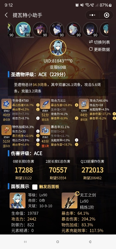 优菈物理主C2026版本生存报告，数据实证下的毕业面板与配队矩阵全拆解