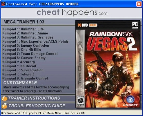 彩虹六号维加斯2修改器2026终极指南，单刷通关+反检测机制全解析